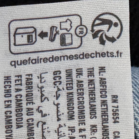 Abercrombie & Fitch Skirt Denim Mini Woman's sz 25/0 Low Rise Faded - Picture 6 of 7